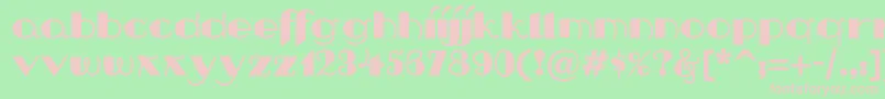 Nip Font – Pink Fonts on Green Background
