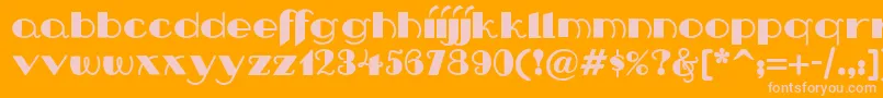 Nip Font – Pink Fonts on Orange Background