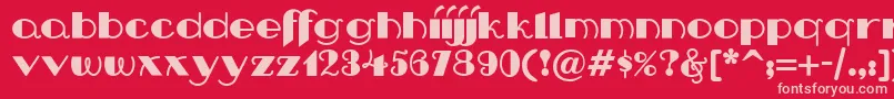 Nip Font – Pink Fonts on Red Background