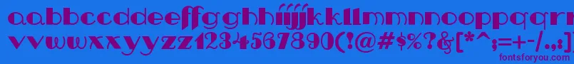 Nip Font – Purple Fonts on Blue Background