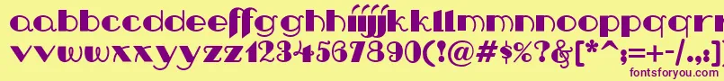 Nip Font – Purple Fonts on Yellow Background