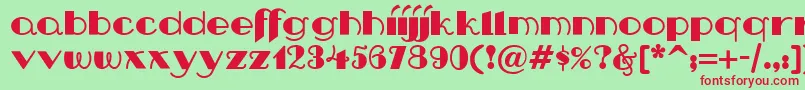 Nip Font – Red Fonts on Green Background