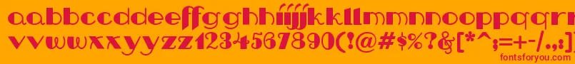 Nip Font – Red Fonts on Orange Background