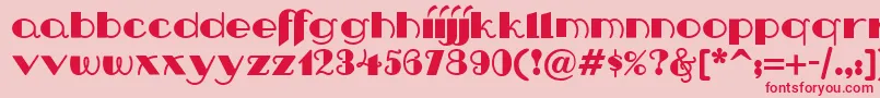 Nip Font – Red Fonts on Pink Background