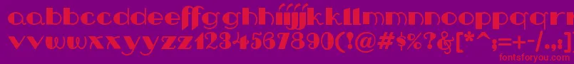 Nip Font – Red Fonts on Purple Background