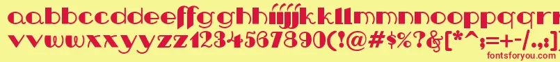 Nip Font – Red Fonts on Yellow Background