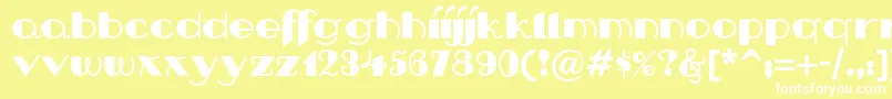 Nip Font – White Fonts on Yellow Background