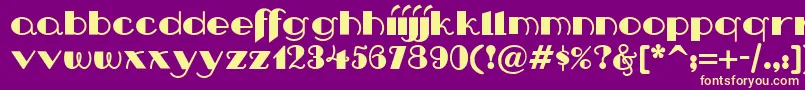 Nip Font – Yellow Fonts on Purple Background