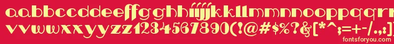 Nip Font – Yellow Fonts on Red Background