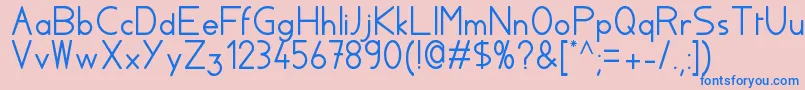 Czcionka Aylacsscript – niebieskie czcionki na różowym tle