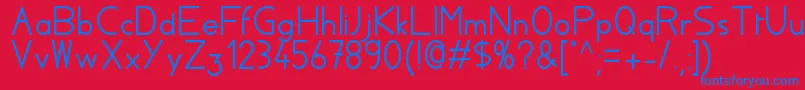 Aylacsscript-Schriftart – Blaue Schriften auf rotem Hintergrund