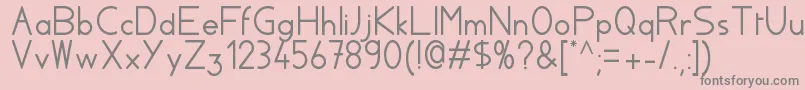 フォントAylacsscript – ピンクの背景に灰色の文字
