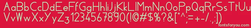 Aylacsscript-fontti – vihreät fontit punaisella taustalla