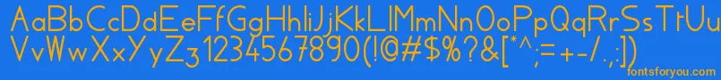 Aylacsscript Font – Orange Fonts on Blue Background