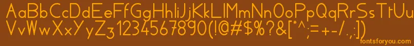 Aylacsscript Font – Orange Fonts on Brown Background