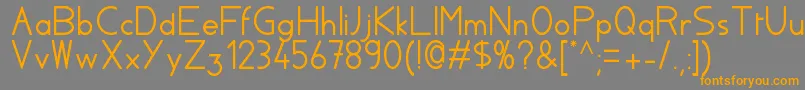 Czcionka Aylacsscript – pomarańczowe czcionki na szarym tle