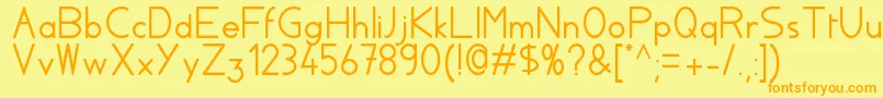 Aylacsscript Font – Orange Fonts on Yellow Background