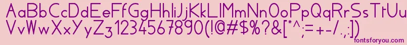 Police Aylacsscript – polices violettes sur fond rose