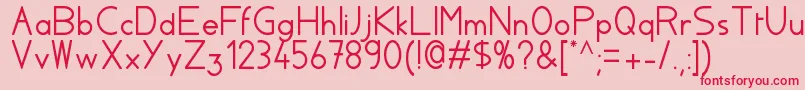 Aylacsscript-fontti – punaiset fontit vaaleanpunaisella taustalla