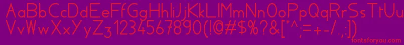 Aylacsscript-Schriftart – Rote Schriften auf violettem Hintergrund