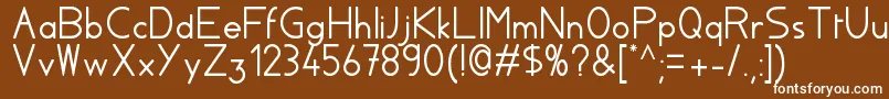 フォントAylacsscript – 茶色の背景に白い文字