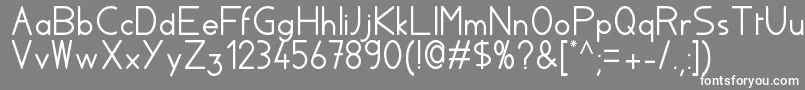 フォントAylacsscript – 灰色の背景に白い文字