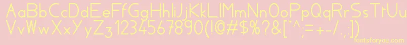 Aylacsscript Font – Yellow Fonts on Pink Background
