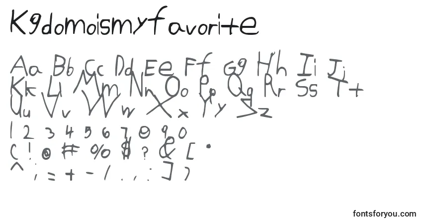 A fonte Kgdomoismyfavorite – alfabeto, números, caracteres especiais