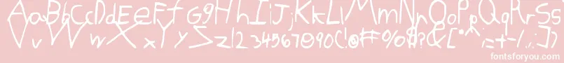 Kgdomoismyfavorite Font – White Fonts on Pink Background