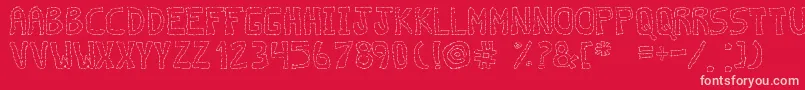 DiscontinuoTfb Font – Pink Fonts on Red Background