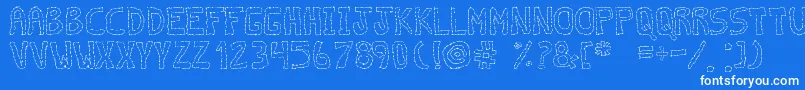 DiscontinuoTfb Font – White Fonts on Blue Background