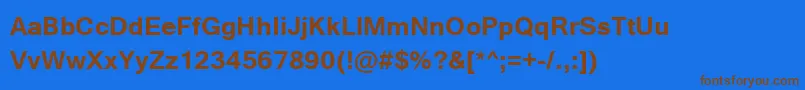 TungaBold Font – Brown Fonts on Blue Background