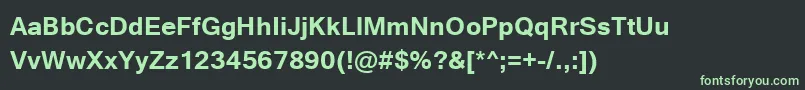 Шрифт TungaBold – зелёные шрифты на чёрном фоне