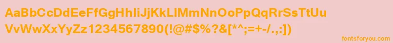 TungaBold Font – Orange Fonts on Pink Background