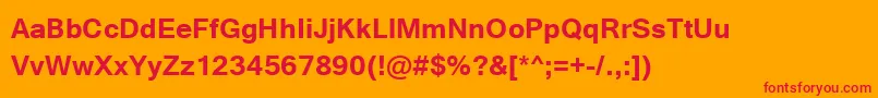 Шрифт TungaBold – красные шрифты на оранжевом фоне