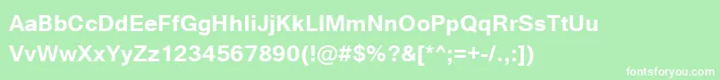 TungaBold Font – White Fonts on Green Background