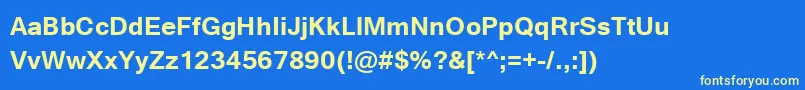 TungaBold Font – Yellow Fonts on Blue Background