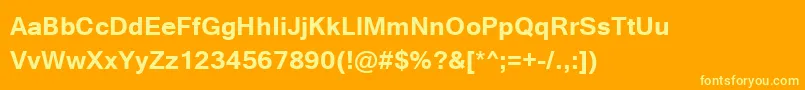 TungaBold Font – Yellow Fonts on Orange Background