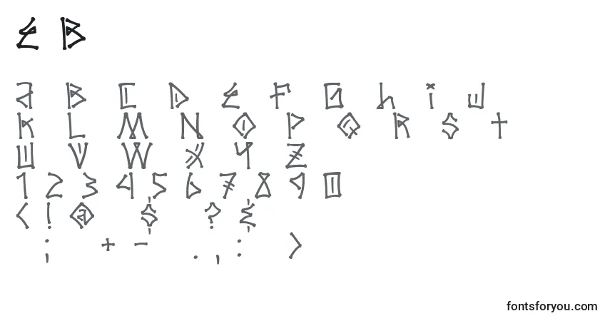 Schriftart ElBarrio – Alphabet, Zahlen, spezielle Symbole