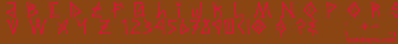 ElBarrio Font – Red Fonts on Brown Background