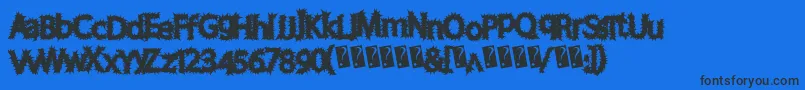 Chronicharvest Font – Black Fonts on Blue Background