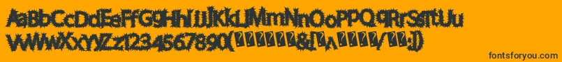 Chronicharvest Font – Black Fonts on Orange Background