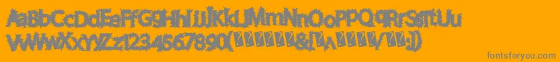 Chronicharvest Font – Gray Fonts on Orange Background