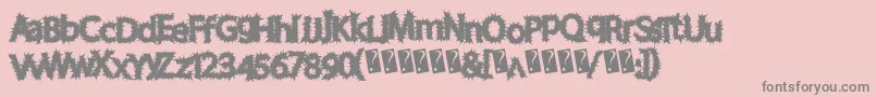 Chronicharvest Font – Gray Fonts on Pink Background