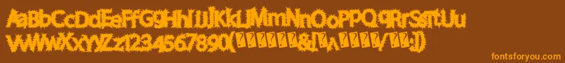 Weitere Informationen zur Chronicharvest-Schriftart Chronicharvest-Schriftart – Orangefarbene Schriften auf braunem Hintergrund