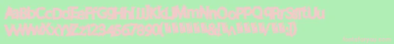 フォントChronicharvest – 緑の背景にピンクのフォント
