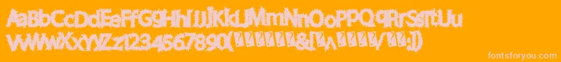 Chronicharvest Font – Pink Fonts on Orange Background