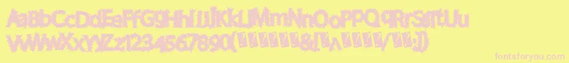 Chronicharvest Font – Pink Fonts on Yellow Background