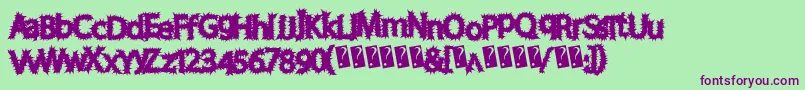 Chronicharvest Font – Purple Fonts on Green Background