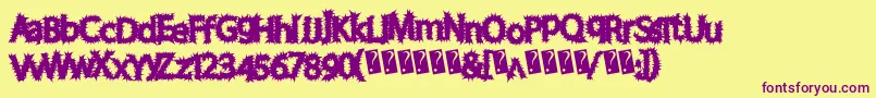 Chronicharvest Font – Purple Fonts on Yellow Background